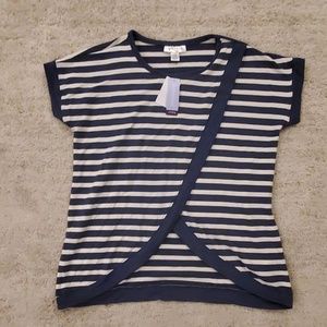 Motherhood Maternity striped nursing top